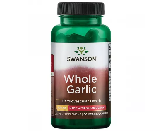 Swanson Whole Garlic 700 mg 60 Veggie Capsules