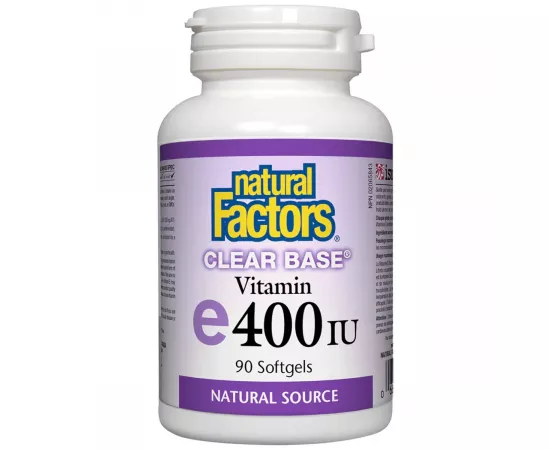 Natural Factors Clear Base Vitamin E 400 IU 90 Softgels