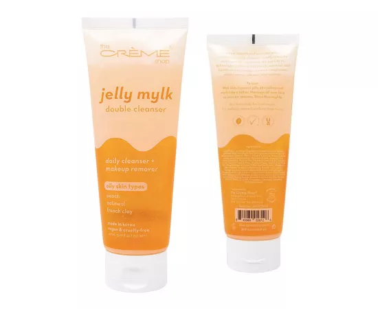 The Crème Shop Jelly Mylk Double Cleanser Peach + Oatmeal + French Clay