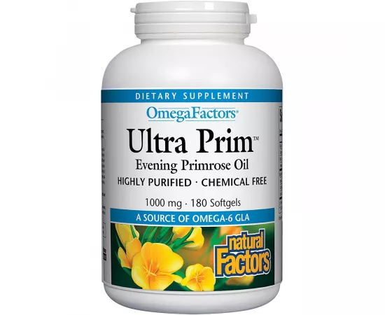 Natural Factors Ultra Prim Evening Primrose Oil 1000 mg 180 Softgels