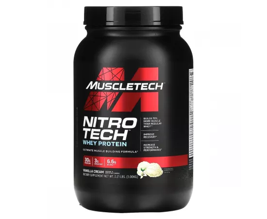 Muscletech Nitro Tech Whey Protein, Strawberry, 2 LB