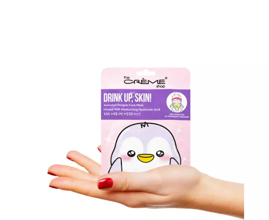 The Crème Shop Drink Up Skin Animated Penguin Face Mask - Infused with Moisturizing Hyaluronic Acid