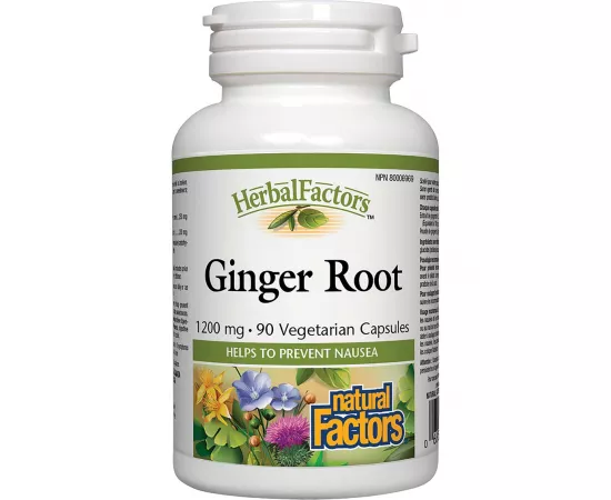 Natural Factors Ginger Root 1200mg 90 Veggie Capsules