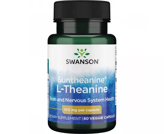 Swanson Suntheanine L Theanine 100 mg 60 Veggie Capsules