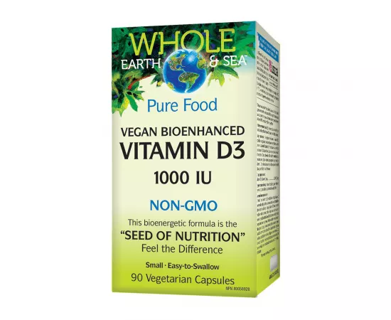 Natural Factors Vegan Vitamin D3 90 Veggie Capsules 1000 IU