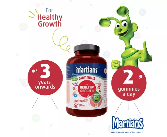 Martians Gummies For Healthy Growth With Boneactive 60's
