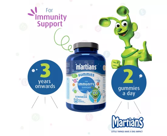 Martians Gummies For Immunity Support With Echinacea 60's
