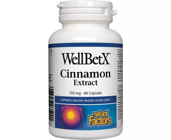 Natural Factors WellBetX CinnamonRich 150 mg 60 Capsules