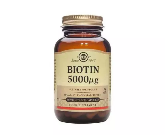 Solgar Biotin 5000 MCG Vegetables Capsules 50's