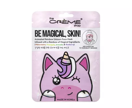 The Crème Shop Be Magical Skin Animated Rainbow Unicorn Face Mask