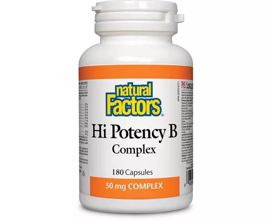 Natural Factors Hi Potency B Complex 50mg 180 Capsules