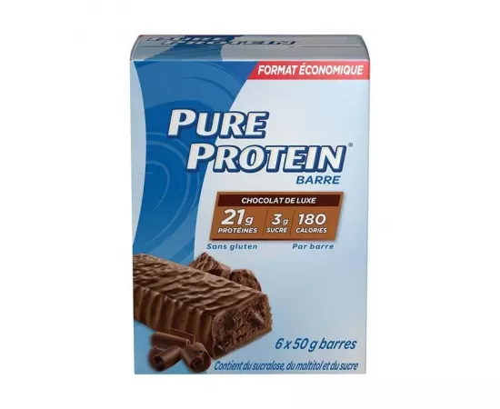 بيور بروتين بالشوكولا ديلكس 50 جرام - صندوق من 6 قطع