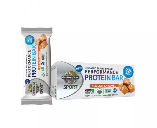 Garden of Life Sport Organic Protein Bar Sea Salt Caramel 70g (Pack of 12)