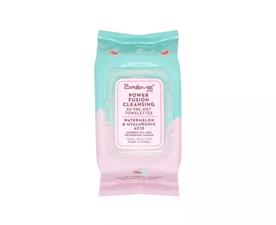 The The Crème Shop Power Fusion Cleansing Towelettes Watermelon Hyaluronic Acid
