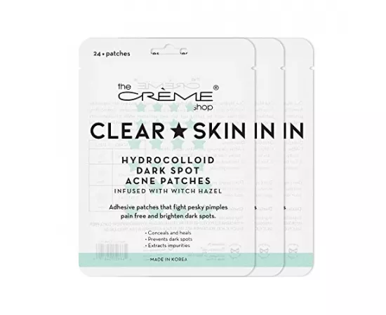 The Crème Shop Clear Skin - Hydrocolloid Dark Spot Acne Patches Infused with Witch Hazel