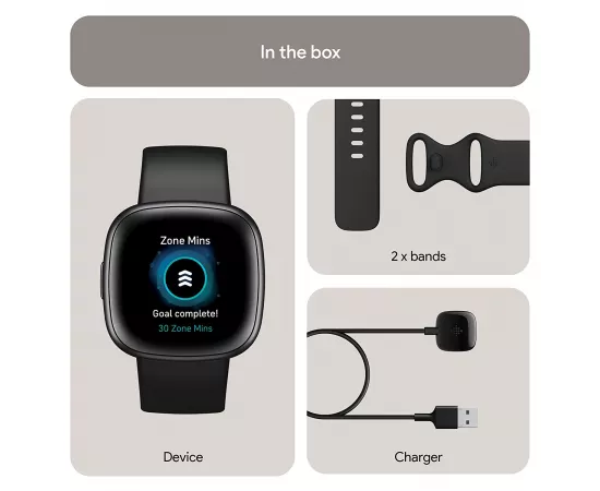 Fitbit Versa 4 Fitness Watch Black Graphite