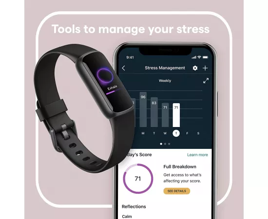 Fitbit Luxe Fitness and Wellness Tracker Black