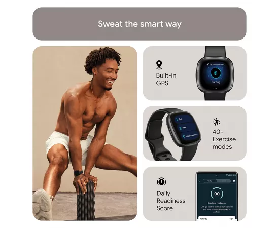 Fitbit Versa 4 Fitness Watch Black Graphite