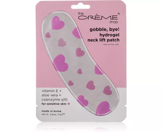 The Crème Shop Gobble Bye Hydrogel Neck Lift Patch Vitamin E + Aloe Vera + Coenzyme q10  for Sensitive Skin