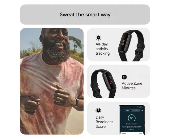 Fitbit Inspire 3 Health & Fitness Tracker Midnight Zen