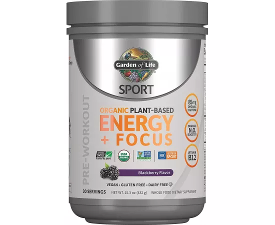Garden Of Life Sport Organic Energy Plus Focus Blackberry 15.3 oz (432 g)