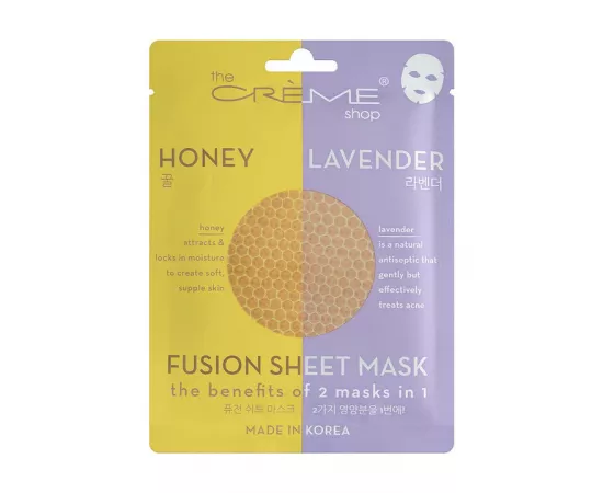 The Crème Shop Honey Lavender 2 In 1 Fusion Sheet Mask Honey Lavender Oil