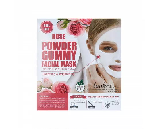 Look At Me 1Pc Powder Gummy Facial Mask (Rose)