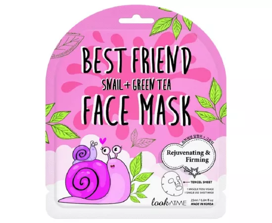 Look At Me Best Friend - Snail + Green Tea Tencel Face Mask