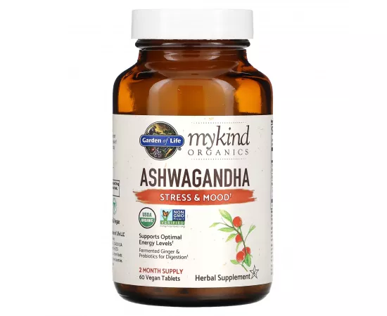 Garden of Life MyKind Organic Herbal Ashwagandha Stress & Mood Tablets 60's