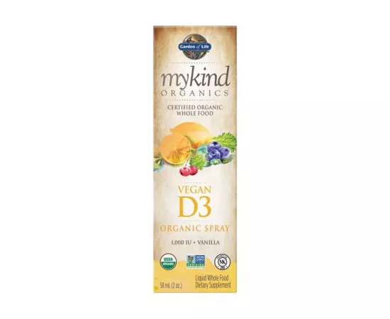 Garden of Life MyKind Organic Vegan D3 1000 IU Spray Vanilla 58 ml (2 oz.)