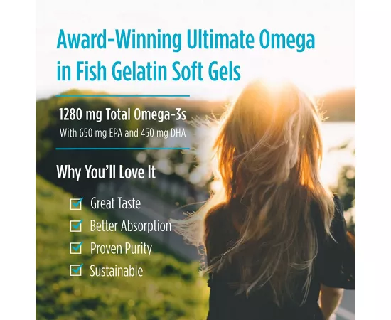 Nordic Naturals, Omega-3 in Fish Gelatin Softgels, 60 Softgels