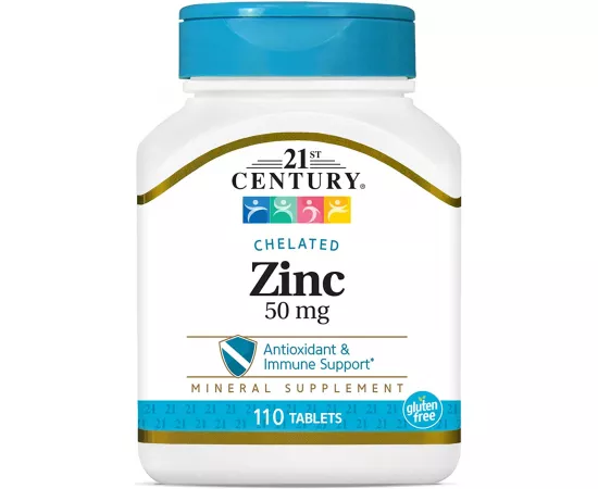 21st Century Chelated Zinc 50mg 110 Tablets
