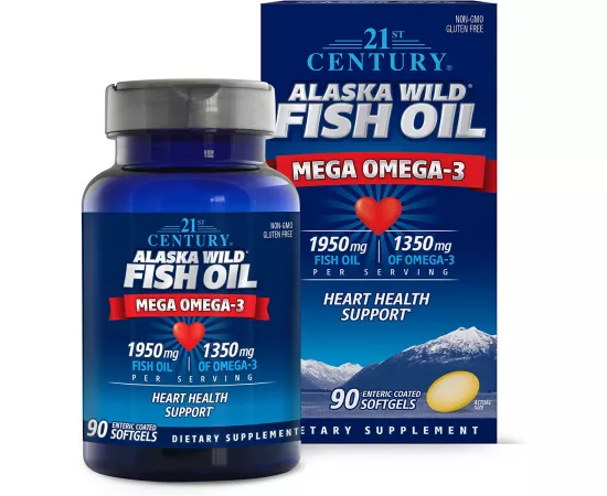 21st Century Alaska Wild Fish Oil Mega Omega-3 90 Softgels