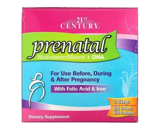 21st Century Prenatal Multivitamin + DHA 60 + 60 Tablets + Softgels