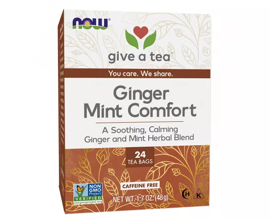 Now Foods Ginger Mint Comfort Tea 24 Tea Bags