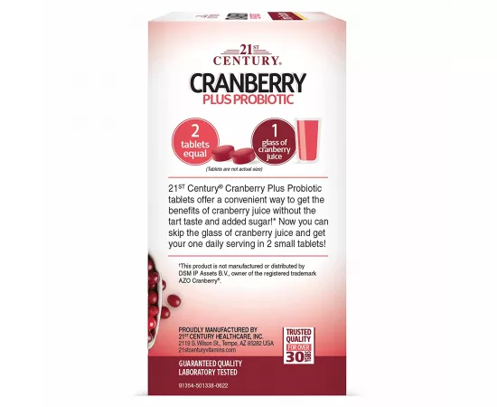 21St Century Cranberry Plus Probiotic 60 Tablets