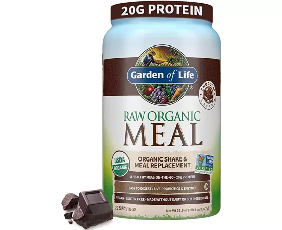 Garden of Life Raw Organic Meal Shake & Meal Replacement Chocolate Cacao Flavor 1,017g