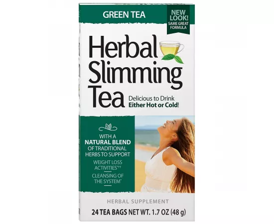 21st Century Herbal Slimming Tea, Green Tea, 24 Tea Bags, 1.7 oz 48 g