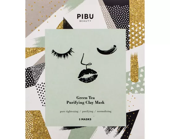 Pibu Green Tea Purifying Clay Mask Set of 5