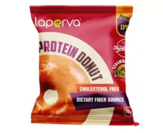 دونات بروتين بنكهة الفراولة من لابيرفا - 70 جرام