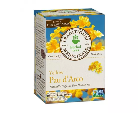 Traditional Medicinals Yellow Pau D Arco Tea Bags 16's