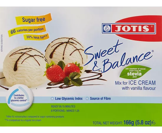 Jotis Sweet & Balance Ice Cream Vanilla 166 grams