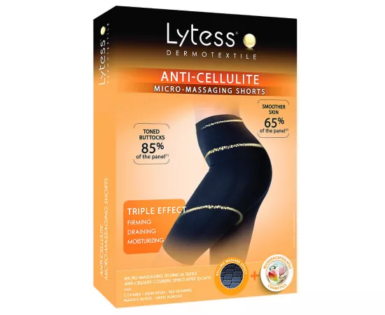 Lytess  Anti-Cellulite  Micro - Massaging Shorts  Black L/XL