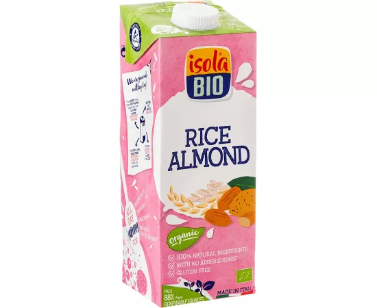 Isola Bio 100% Organic Rice Almond Plant Based Milk 1L