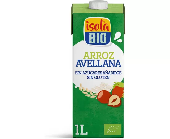 Isola Bio 100% Organic Rice Hazelnut Plant Based Milk 1L