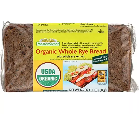 Mestemacher Organic Whole Rye Bread 500g