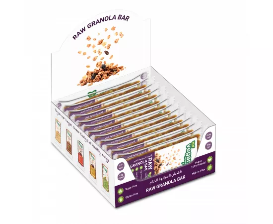 Raw Granola Bar Dispenser Raisins flavor 480g (pack of 12)