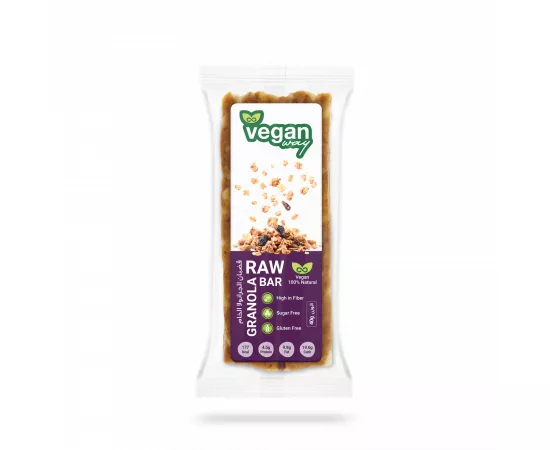 Vegan Way 100% Natural, Healthy and Raw Granola Bars | Gluten Free | Non GMO | Individually Wrapped | Super Food Simple Ingredients | Healthy Snack | Breakfast Bars | 40g