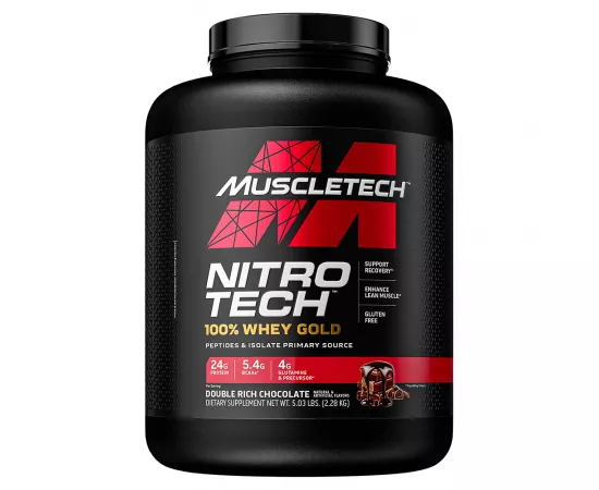 Muscletech Nitro Tech 100% Whey Gold Double Rich Chocolate 5 Lb (2.27 Kg)