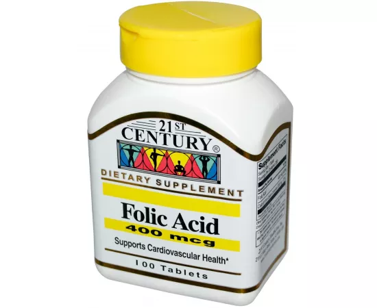 21st Century Folic Acid 400mcg 100 Tablets